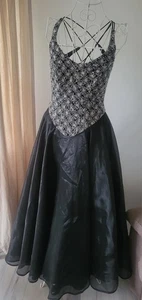 Abendkleid Ballkleid Gr. 36 Tiefer Rückenausschnitt Glitzer NICHT GEREINIGT - Bild 1 von 9