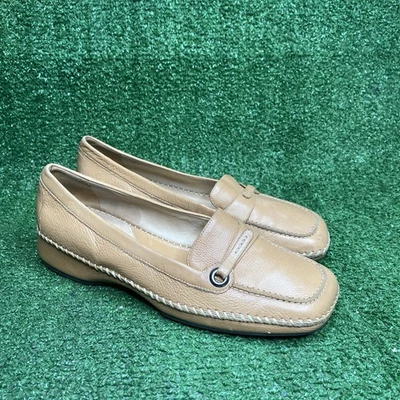 Zapatos planos informales cómodos sin cordones de cuero tostado Nurture para mujer talla 8 M envío gratuito Foto 1 de 4