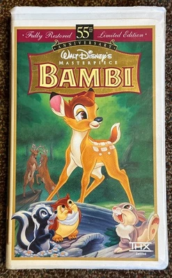 BAMBI Walt Disney Masterpiece Collection 55th Anniversary VHS 1997 Stock No 9505 - Image 1 of 3