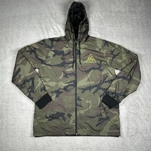 Obey Next Round Jacket Men’s Medium Camo Full Zip Hooded Lightweight Propaganda - Picture 1 of 13