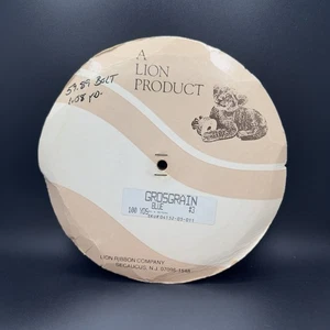 Vintage Löwe Ripsband blau 100 Meter - Bild 1 von 6