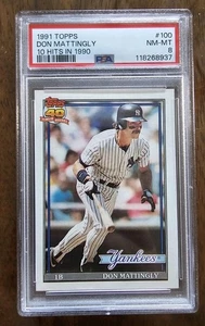 1991 topps don mattingly 10 Hits In 1990 - Bild 1 von 2
