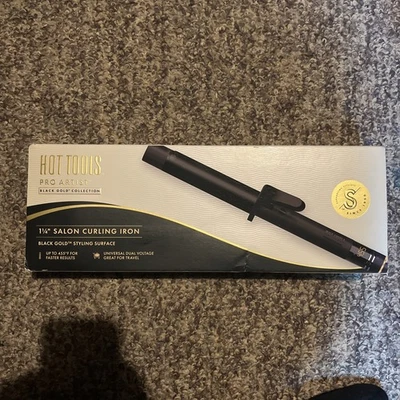 Hot Tools Pro Artist Black Gold Digital Salon Hair Curling Iron (1-1/4 inch) - Image 1 of 4