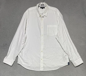 NEW Banana Republic Untucked Fit Organic Cotton Oxford button shirt 2XL White - Picture 1 of 8