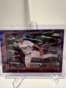 2025 Topps Chrome - Rafael Devers #127 Purple Raywave Refractor /250 - Bild 1 von 3