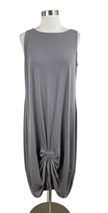 IC Connie K Collection Mushroom Gray Lagenlook Minimalist Shift Dress Size M - Picture 1 of 4