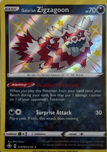 Pokemon TCG Galarian Zigzagoon SV078/SV122 Shining Fates Shiny Vault - Bild 1 von 2