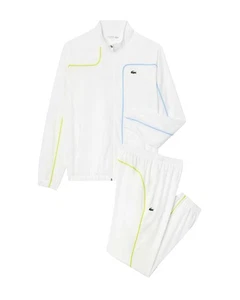 Lacoste Colour Block Full Tracksuit Set Top Bottoms White WH7573 Mens - Picture 1 of 9