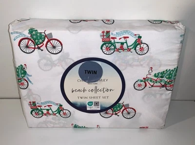 CYNTHIA ROWLEY 3 件 双张套装海滩自行车树假日圣诞节新品 — 第 1/4 张图片