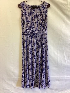 Perceptions New York Dress Womens Medium Sleeveless Floral Midi Pockets Casual - Picture 1 of 12