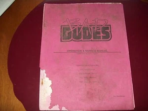 Bad Dudes Arcade Game Operation & Ser. Manual, OK cond. - Picture 1 of 1