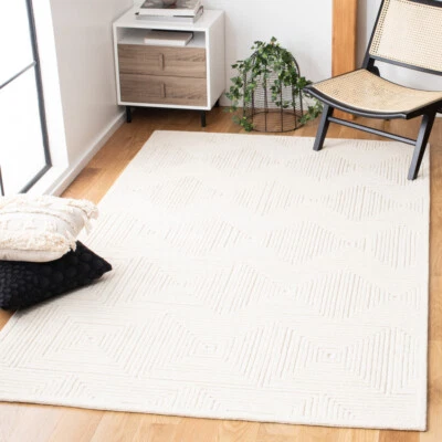 SAFAVIEH Textural Collection TXT102A Handmade Ivory Rug