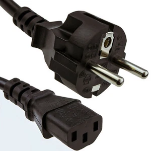 Euro 2 Broche Schuko Prise Cordon D'Alimentation À IEC C13 Prise Câble 2m - Photo 1/4
