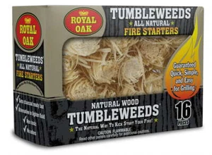 Tumbleweed Firestarter, All Natural Charcoal Starter, 16 Pieces Waterproof - Picture 1 of 7