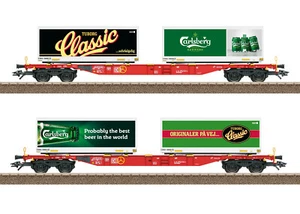 HO Scale Wagons - 224509 - Container Transport Car Set - Picture 1 of 1