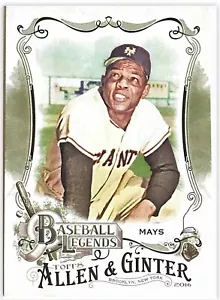 2016 Topps Allen & Ginter Baseball Legends#BL-18 Willie Mays - N.Y. Giants Card - Picture 1 of 2