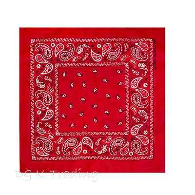 Lote de 6 Hombres Mujeres Paisley Algodón Bufanda Bandana Mascarilla Cubierta Cabeza Envoltura Stock Foto 1 de 4