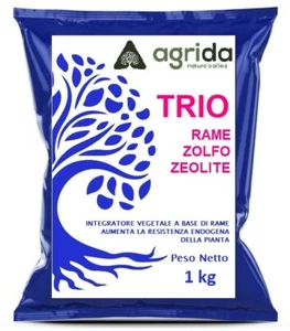 TRIO Zeolite+Zolfo+Rame forte effetto sinergico 3 elementi unico trattamento 1kg - Foto 1 di 2