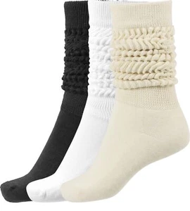 Slouch Socks Women Thigh High Boot Socks Soft Scrunch Socks Size 5-11 3 Pair ... - Picture 1 of 6