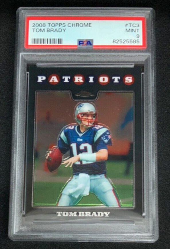 2008 Topps Chrome NFL Tom Brady PSA 9 #TC3 - New England Patriots