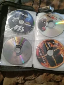 80 Disc DVD Storage Binder HALF-FULL of Movies. Many Genres Comedy Horror Action - Picture 1 of 11
