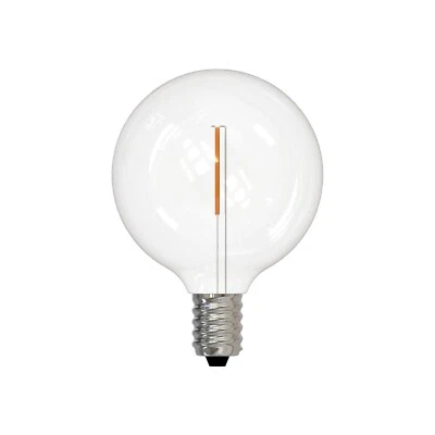 Bulbrite Dimmable LED Light Bulb E12 Base Clear Finish 1W G16 Globe - Image 1 of 3