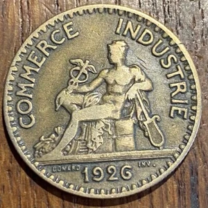 TRÈS BELLEPIECE DE 2 FRANCS COMMERCE 1926 (1056) RECHERCHÉE - Picture 1 of 2