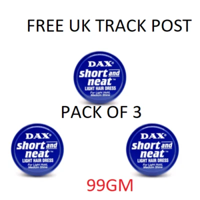 3 X DAX WACHS BLAU KURZES UND GEPFLEGTES LEICHTES HAARKLEID 99gm - SCHNELLE LIEFERUNG NACH UK!!!