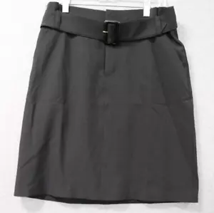 Banana Republic Womens Gray Belted Pencil Skirt Knee Length Lined Size 6 NWT - Picture 1 of 10