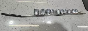 Snap-on FS081-FS281 10 Piece 6 Point SAE Chrome Shallow Socket Set USA - Picture 1 of 9