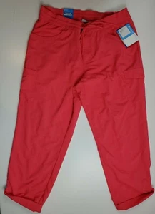 Columbia Amberley Stream Women's Size Medium Cargo Roll Up Pants Pink NWT - Picture 1 of 4