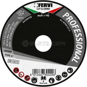 PROFESSIONAL METAL CUTTING DISC 125x1,3x22 MM A60S FERVI MTP8125/1.3 - Picture 1 of 1