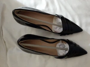 Zapatos de charol Ermann negros para dama talla 8 M nuevos en caja - Imagen 1 de 4