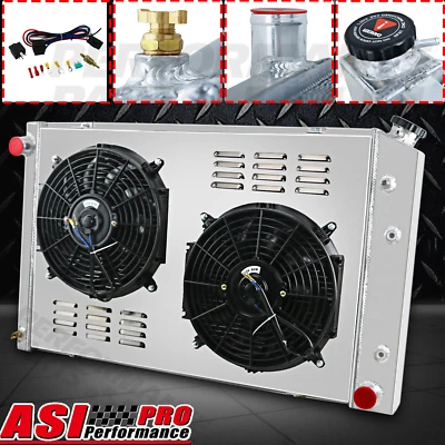 Ventilador de cubierta de radiador de 4 filas para Chevy C10 C20 C30 K10 K20 K30 GMC C2500 1973-1987 Foto 1 de 4