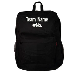 ZAINO PERSONALIZZATO - Zaino nero con nome e numero della squadra ricamati - Foto 1 di 5