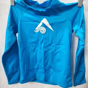 Kanu Surf Boys Platinum Long-Sleeve Rashguard, Neon Blue, Size 6 - Picture 1 of 7