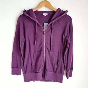 Splendid Hoodie Front Zip Sweatshirt Womens XS Purple Brand New w/ Tag $138 - Picture 1 of 5