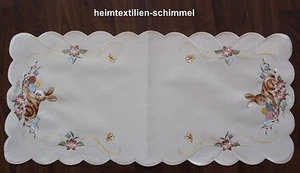 PLAUENER SPITZE ® Tischdecke OSTERHASE Tischdeckchen OSTERN Osterdeckchen 26x56 - Bild 1 von 1