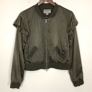 Anthropologie Marrakech Cupro Bomberjacke Damen Gr. XS Rüschen Schultern - Bild 1 von 7