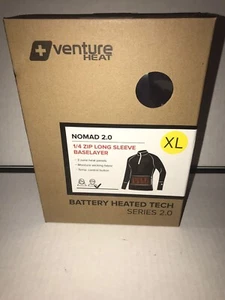 Venture Heat Men's 1/4 Zip Long Sleeve Baselayer w Battery Nomad 2.0 Heated Tech - Picture 1 of 6