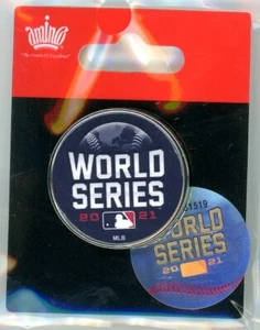 2021 World Series Logo Pin Atlanta Braves vs Houston Astros new in pkg Aminco - Picture 1 of 1