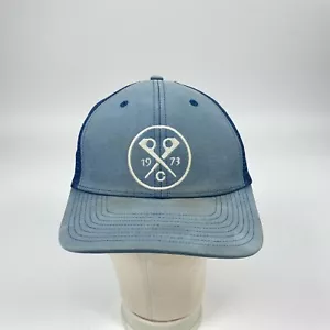 Cappello Berretto Sun Faded Patagonia Blacksmith Iron Works 1973 Chouinard Blu Raro - Foto 1 di 9