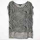 XXI Women's Zebra Print Chiffon Top Size Medium