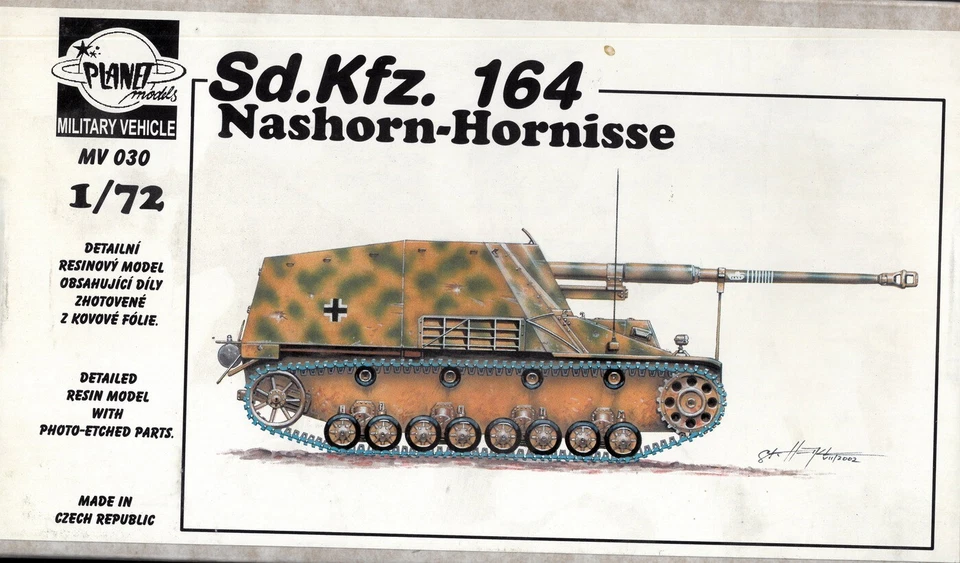 PLANET MODELS RESIN KIT SD.KFZ 164 NASHORN HORNISSE - 1/72 MV030 - Immagine 1 di 1
