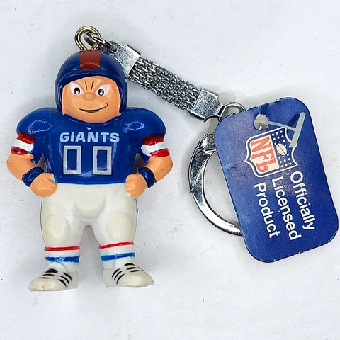 1987 NFL Lil Sports Brat 2" Giants Player Football Keychain Mini Figure Cover