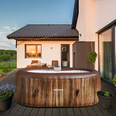 AREBOS Whirlpool | In- & Outdoor | 190x120 cm | mit Heizung | Oval | Spa Pool - Bild 1 von 4