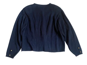 Vintage Gally-Ho Womens 100% Acrylic Cardigan Sweater Size M Black - Picture 1 of 4