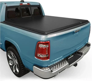 Soft Quad-Fold Truck Bed Tonneau Cover Compatible with 2002-2025 Dodge Ram 1500 - Bild 1 von 7