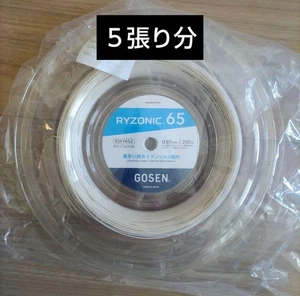 Gosen Rizonic 65 bianco 5 fogli racchetta da badminton calibro stringa 0,65 mm Giappone - Foto 1 di 12