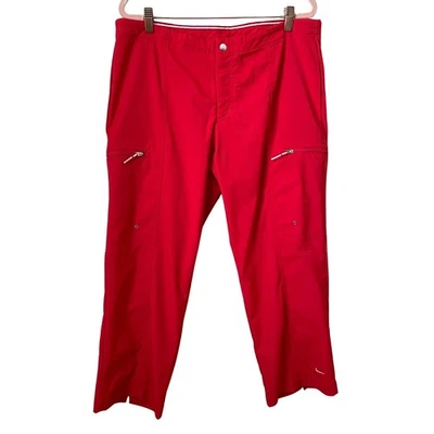 Pantalones Nike De Colección Para Mujer Grandes Rojos Y2K Ropa de Calle Nylon Atlético Deportivo Gimnasio Foto 1 de 4